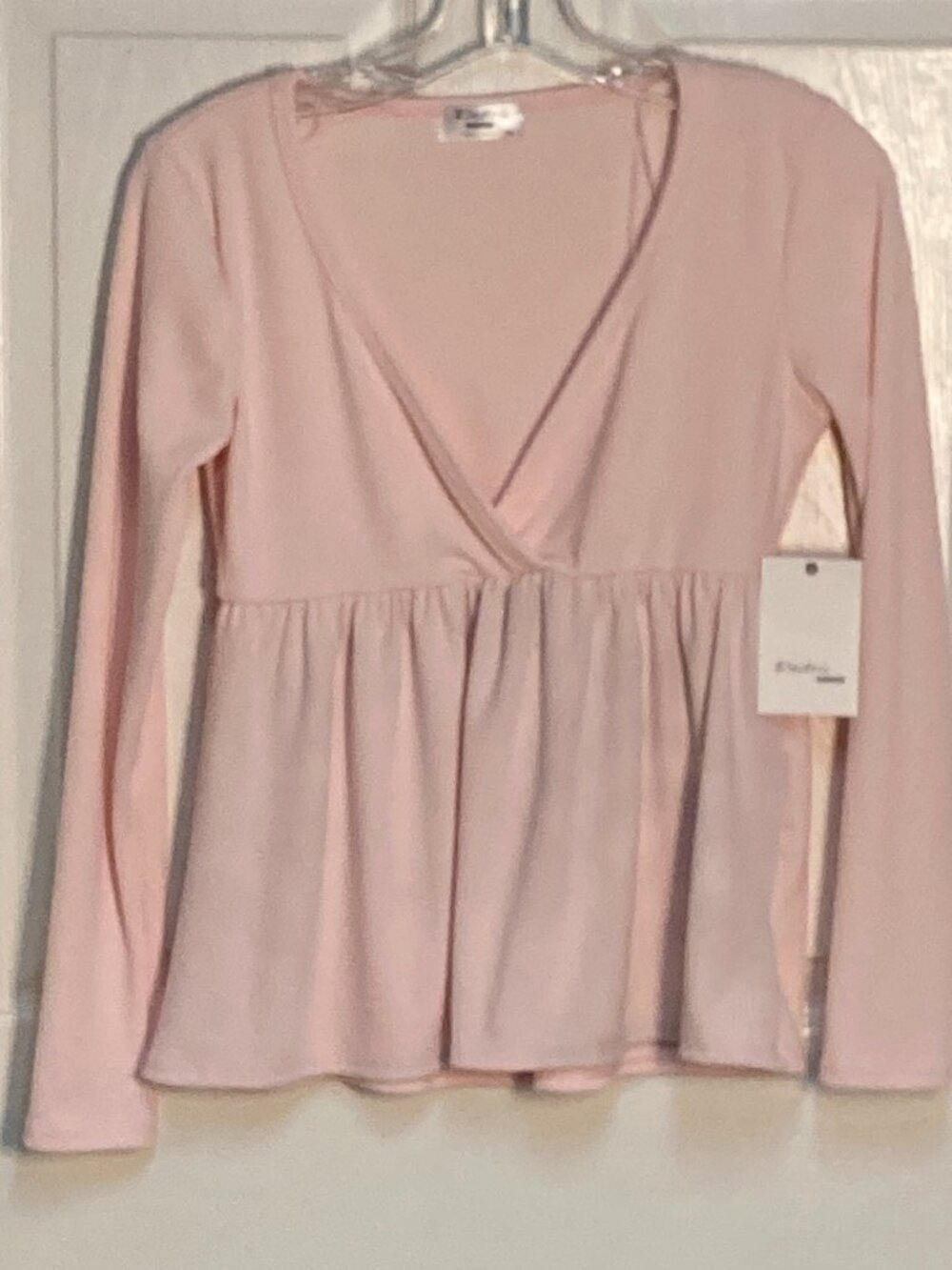 Electric Behaviour blouse New With Tags long sleeve pink size XS women's
